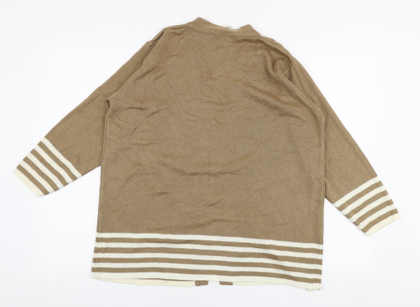 Womens UK Size 10 Amari Brown Cardigan Jumper