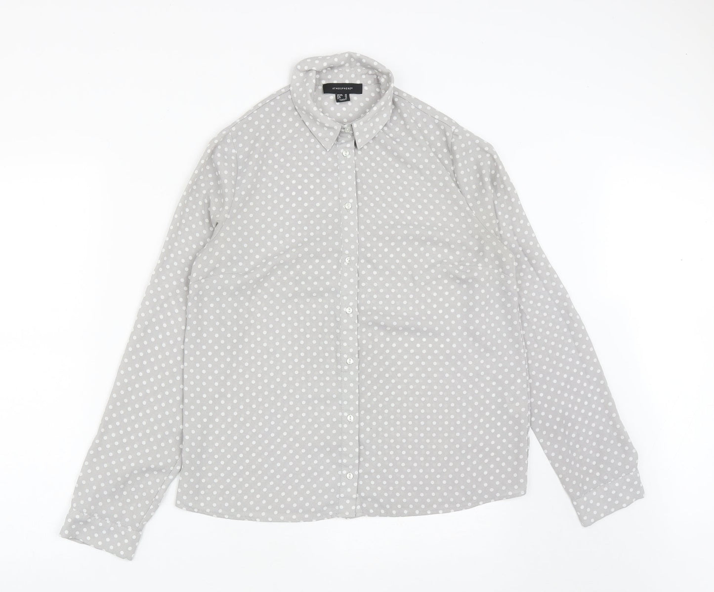 Womens UK Size 10 Atmosphere Green Basic Button-Up