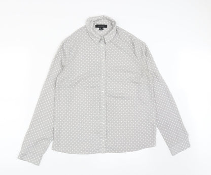 Womens UK Size 10 Atmosphere Green Basic Button-Up