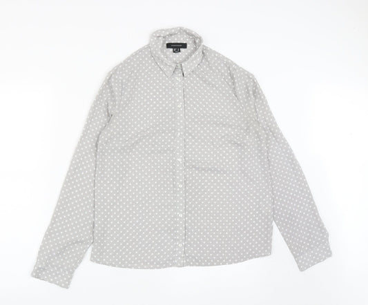 Womens UK Size 10 Atmosphere Green Basic Button-Up