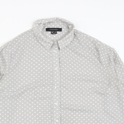 Womens UK Size 10 Atmosphere Green Basic Button-Up