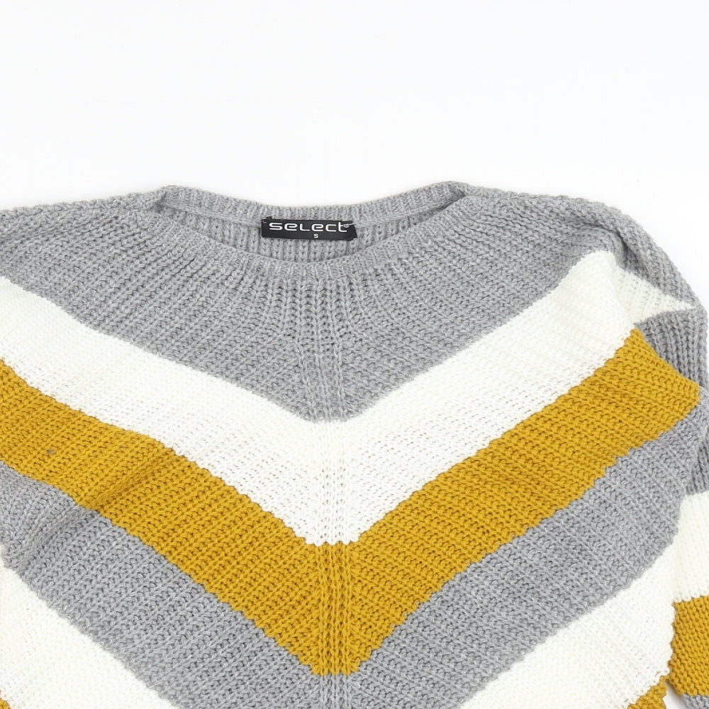 Womens UK Size S Select Multicoloured Pullover Jumper