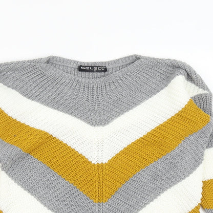 Womens UK Size S Select Multicoloured Pullover Jumper