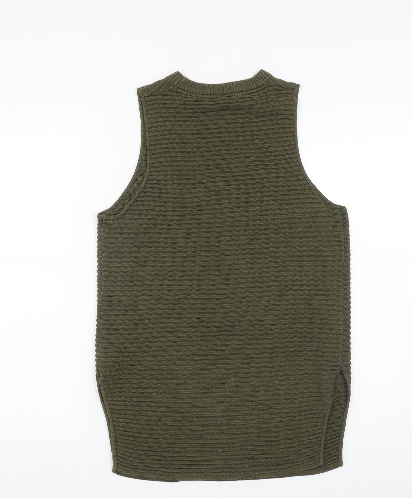 Womens UK Size 10 Topshop Green Basic Tank