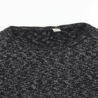 H&M Womens Black Round Neck  Cotton Pullover Jumper Size M