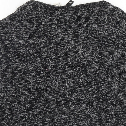 H&M Womens Black Round Neck  Cotton Pullover Jumper Size M