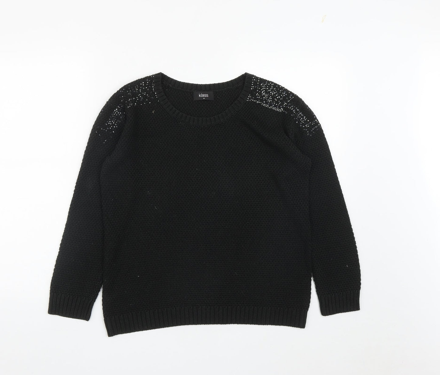 Womens UK Size M Klass Black Pullover Jumper