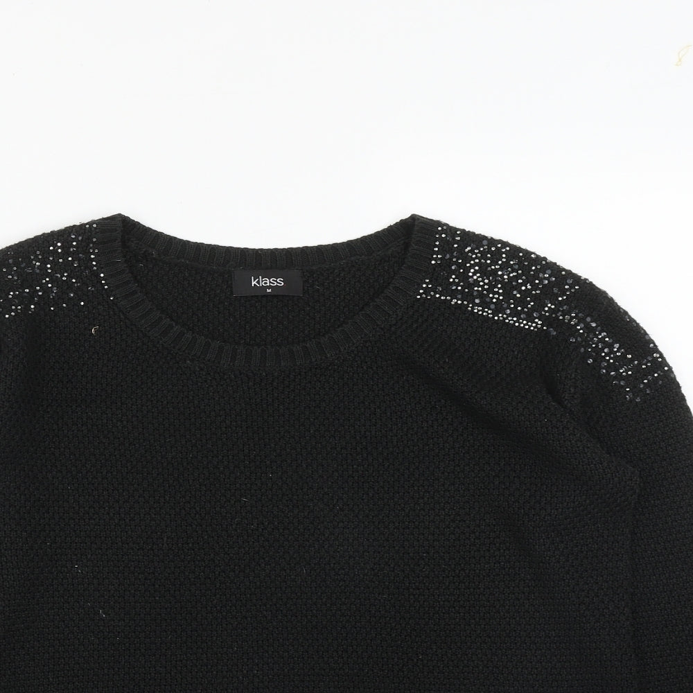 Womens UK Size M Klass Black Pullover Jumper