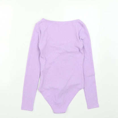 H&M  Womens Purple  Polyester Catsuit One-Piece Size S  Snap