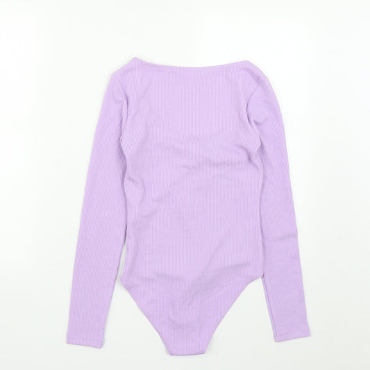 H&M  Womens Purple  Polyester Catsuit One-Piece Size S  Snap