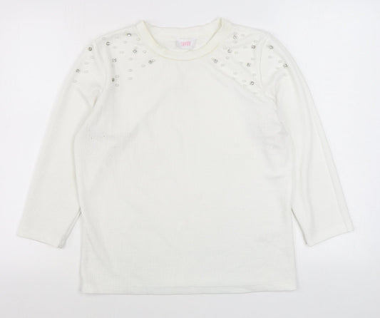 Womens UK Size XL Savida White Pullover Jumper