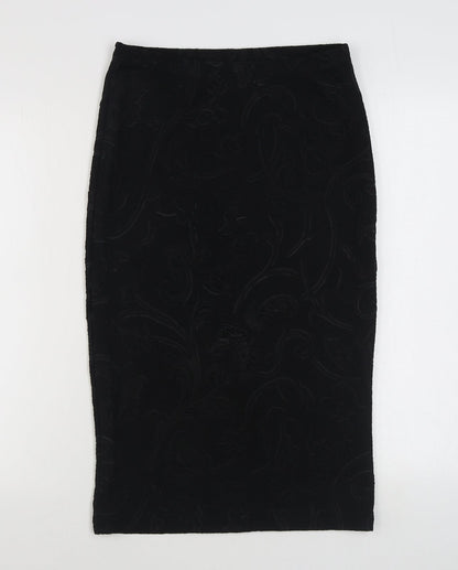 Glamorous Womens Black  Polyester Straight & Pencil Skirt Size 12