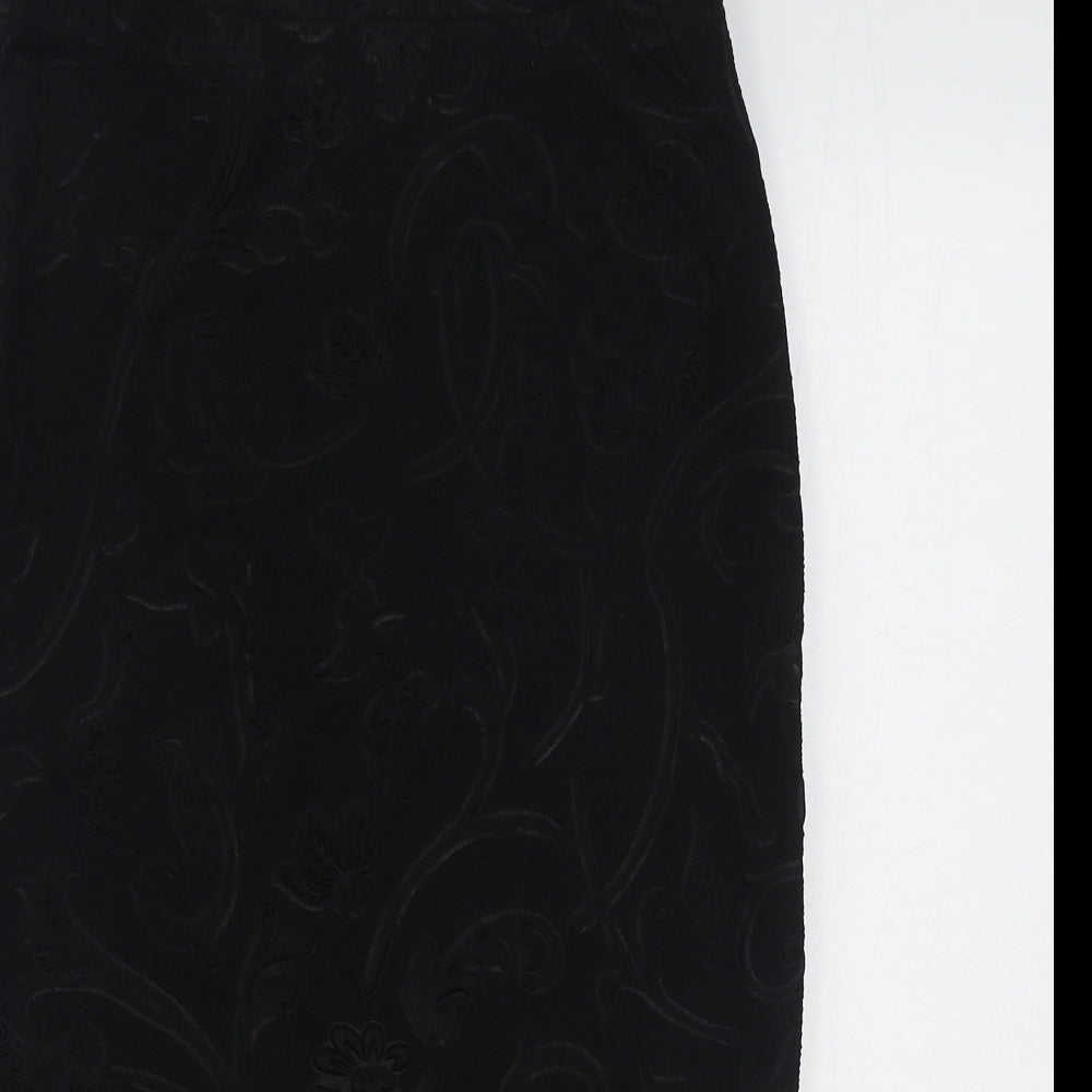 Glamorous Womens Black  Polyester Straight & Pencil Skirt Size 12