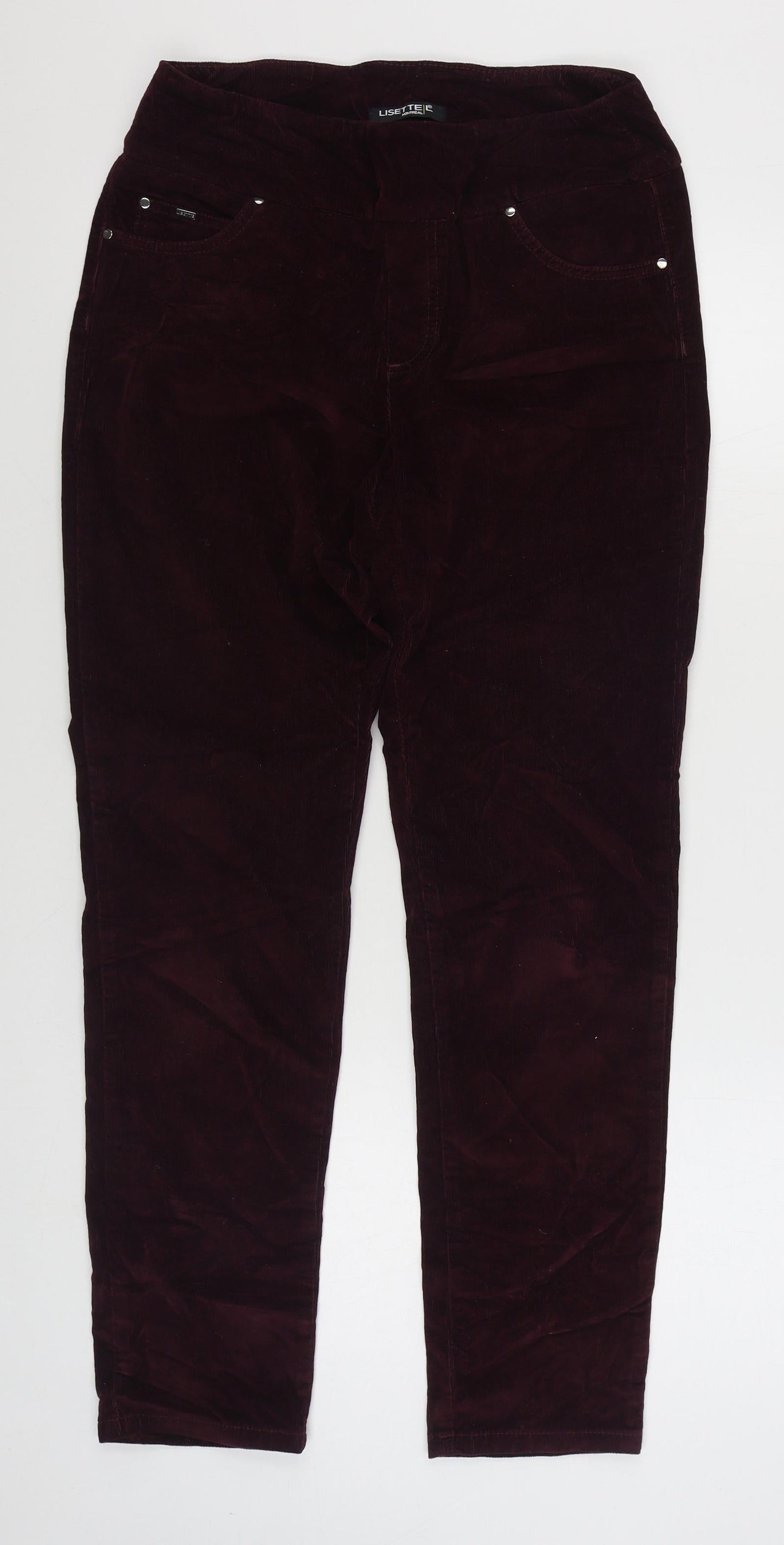 Lisette Womens Purple  Cotton Jegging Trousers Size 30 in L30 in Regular