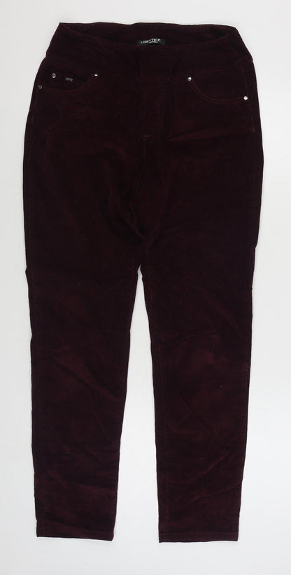 Lisette Womens Purple  Cotton Jegging Trousers Size 30 in L30 in Regular