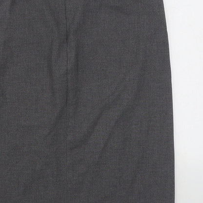 Bershka Womens Grey  Polyester Straight & Pencil Skirt Size M   Zip