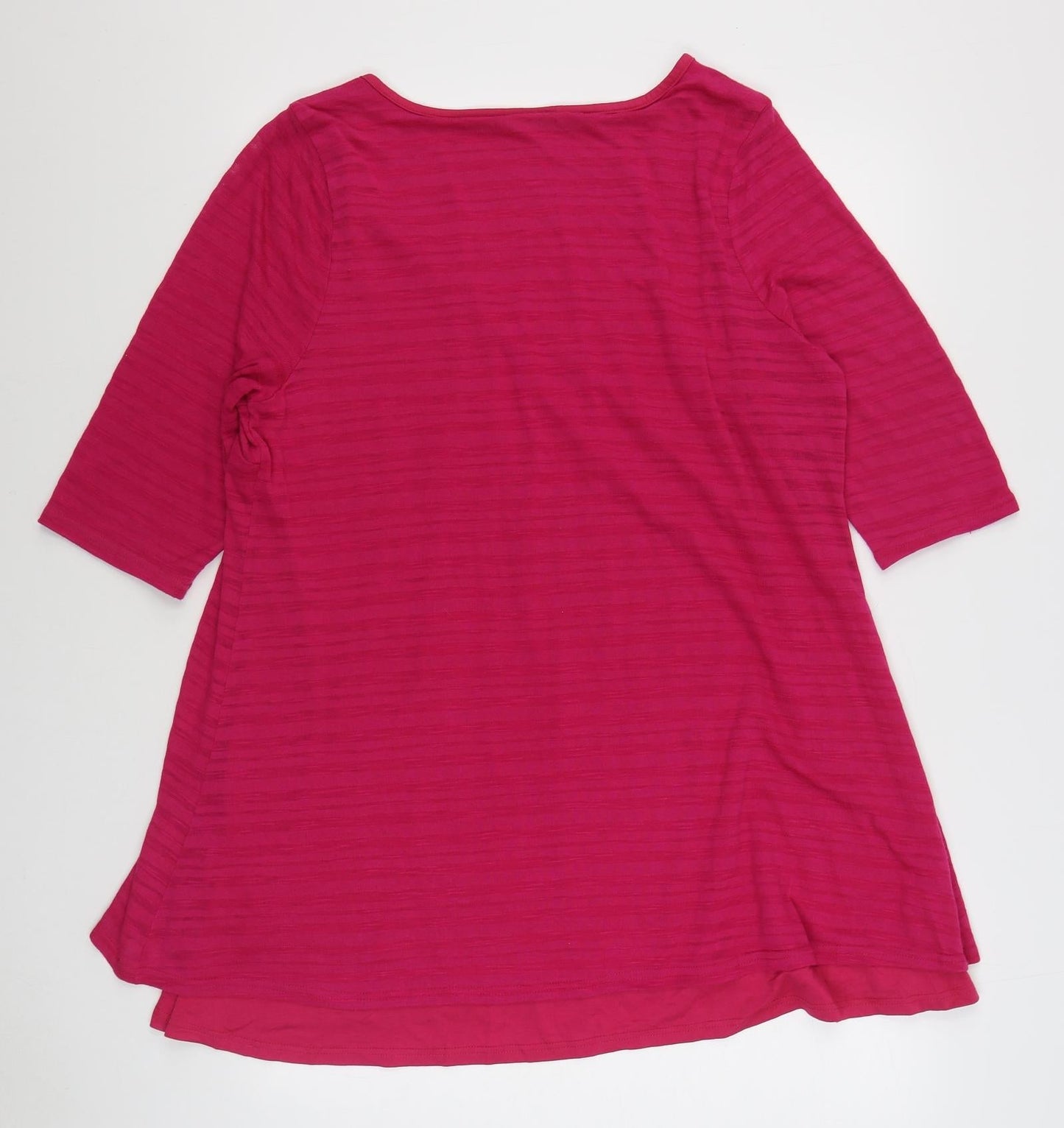 Evans Womens Pink  Polyester Jumper Dress  Size 16  Scoop Neck Pullover