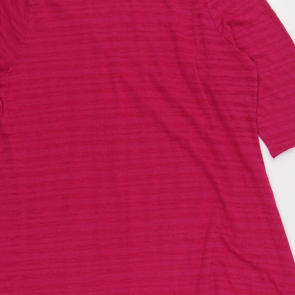 Evans Womens Pink  Polyester Jumper Dress  Size 16  Scoop Neck Pullover
