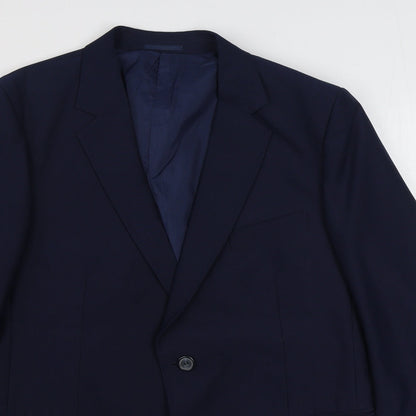 Mens UK Size 42 Preworn Regular Blue Suit Jacket