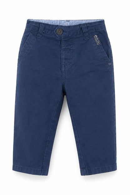 wollesbabes Boys Blue  Cotton Capri Trousers Size 12-18 Months  Button