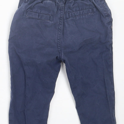 wollesbabes Boys Blue  Cotton Capri Trousers Size 12-18 Months  Button