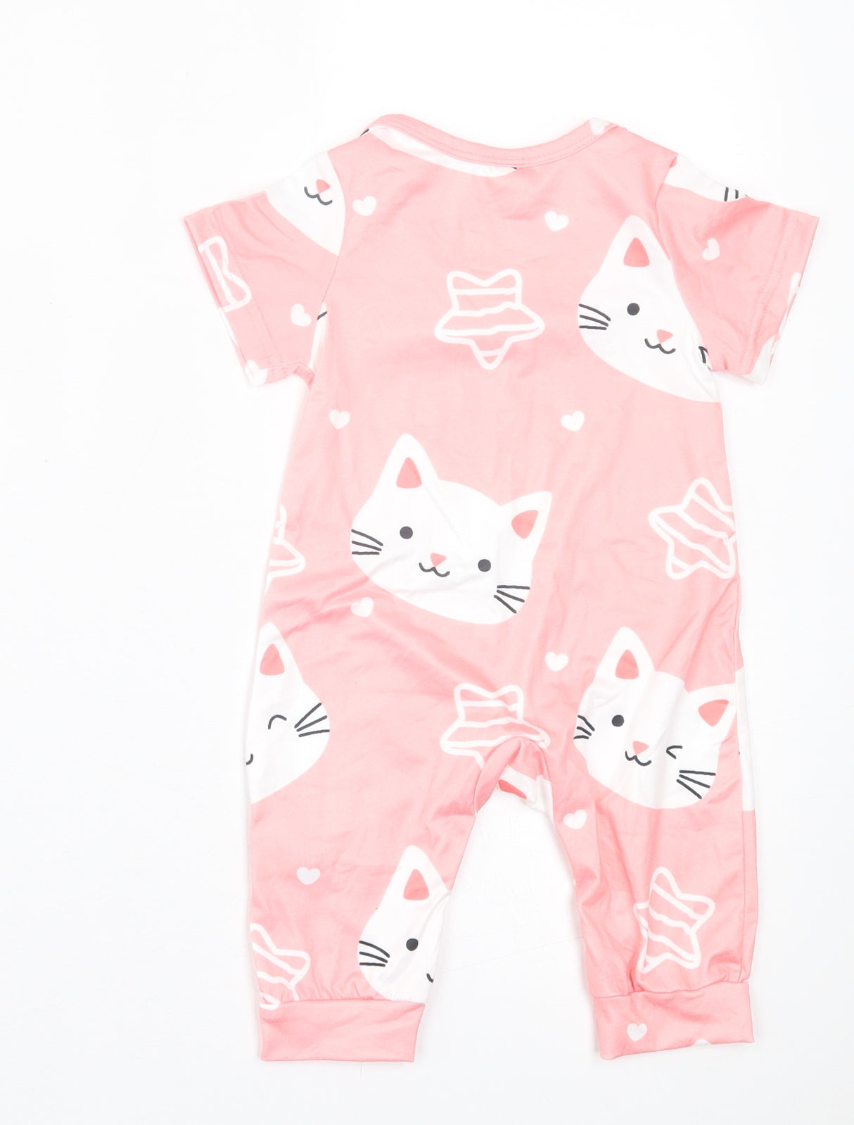 SheIn Girls Pink Geometric Polyester Cami One Piece Size 3-6 Months  Button