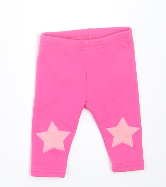 NEXT Girls Pink  Polyester Capri Trousers Size 3-6 Months  Pullover