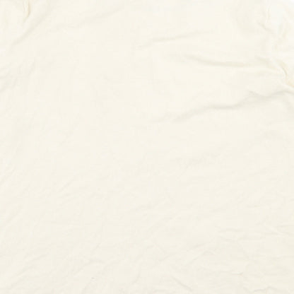 George Womens Ivory Crew Neck  Cotton Pullover Jumper Size 16