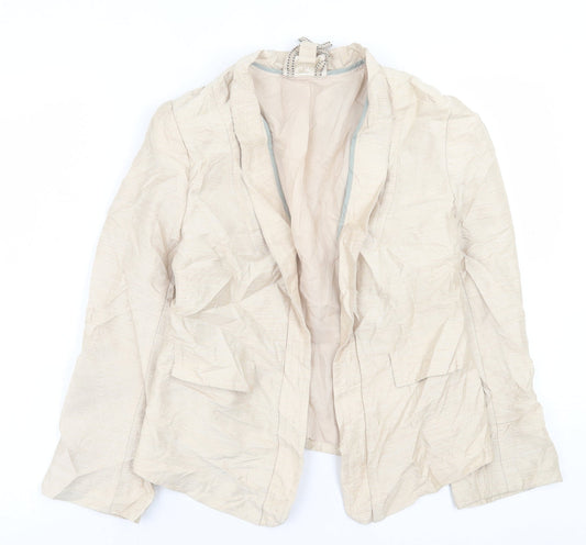 H&M Womens Beige   Jacket Blazer Size 10