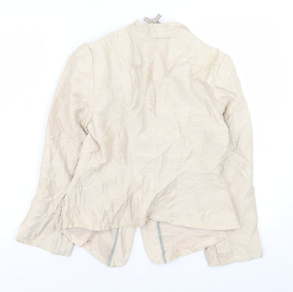 H&M Womens Beige   Jacket Blazer Size 10