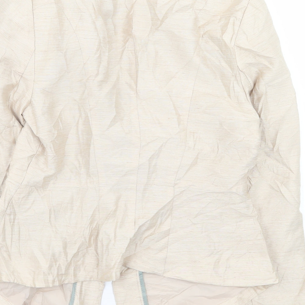 H&M Womens Beige   Jacket Blazer Size 10