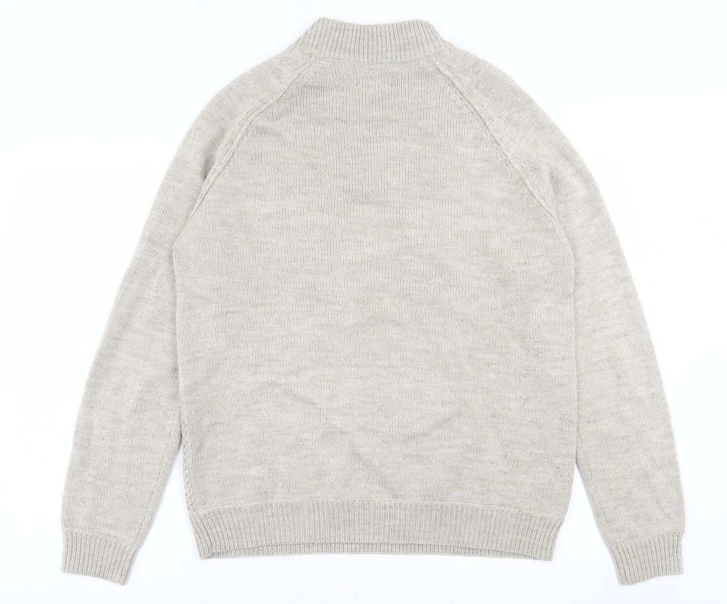 EAST Girls Beige V-Neck  Acrylic Pullover Jumper Size L  Pullover