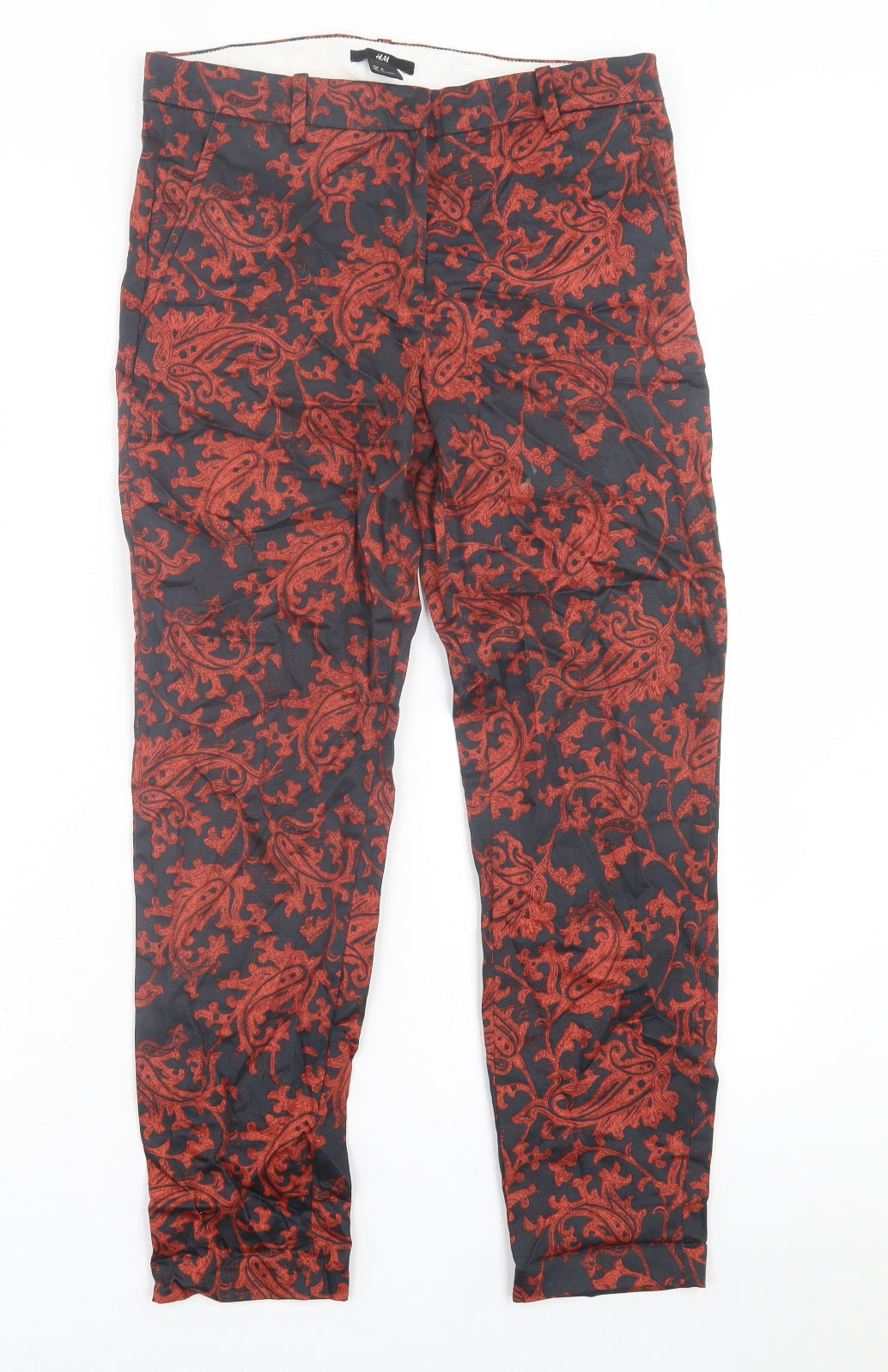 Womens UK Size 8 H&M Regular Fit  Orange Trousers