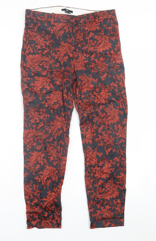 Womens UK Size 8 H&M Regular Fit  Orange Trousers