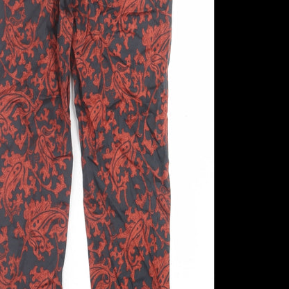 Womens UK Size 8 H&M Regular Fit  Orange Trousers