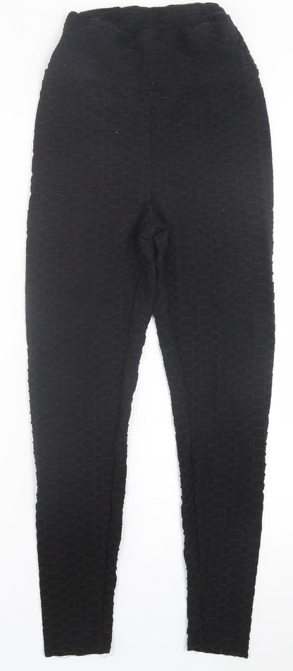 SheIn Womens Black  Polyester Capri Leggings Size S L28 in