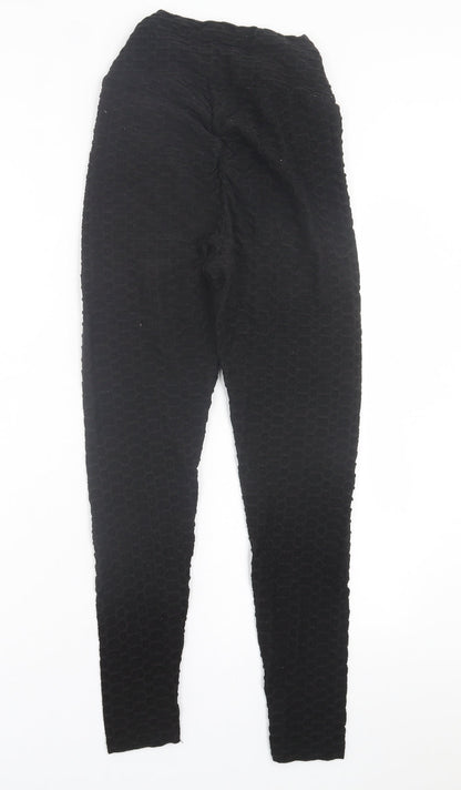 SheIn Womens Black  Polyester Capri Leggings Size S L28 in