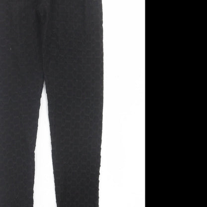 SheIn Womens Black  Polyester Capri Leggings Size S L28 in