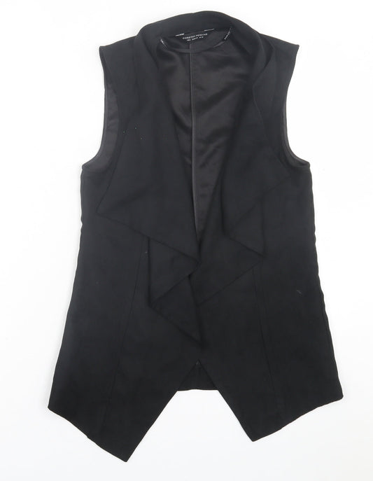 Dorothy Perkins Womens Black  Polyester Kimono Blouse Size 10 V-Neck