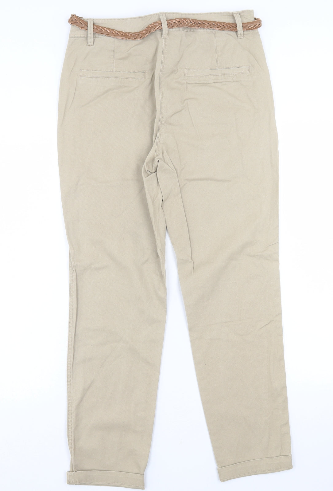 Womens UK Size 10 Papaya Regular Fit Straight Beige Jeans