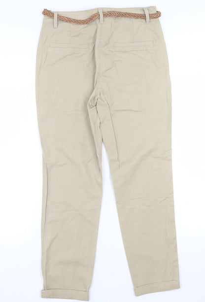 Womens UK Size 10 Papaya Regular Fit Straight Beige Jeans