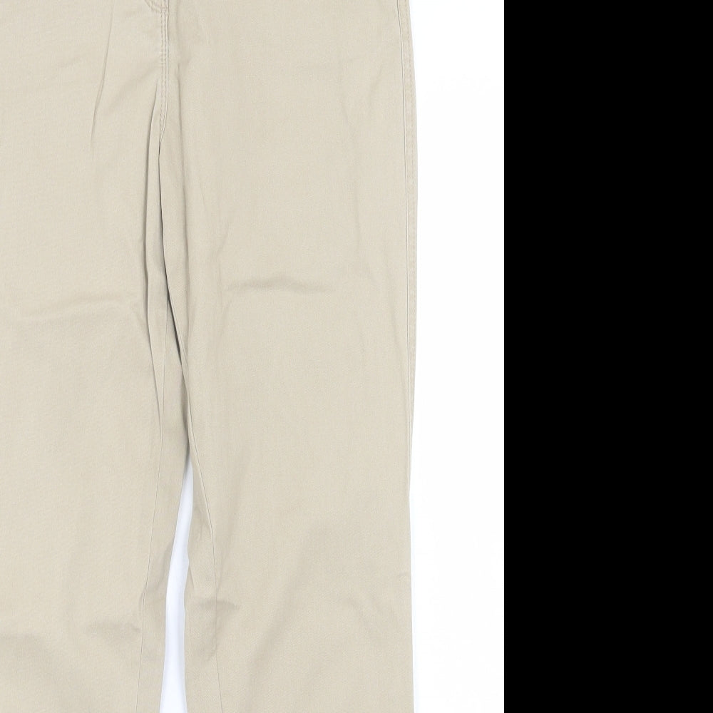 Womens UK Size 10 Papaya Regular Fit Straight Beige Jeans