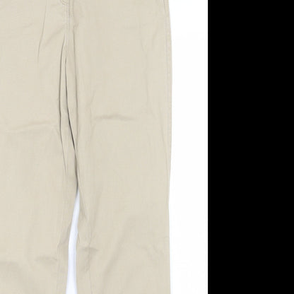 Womens UK Size 10 Papaya Regular Fit Straight Beige Jeans