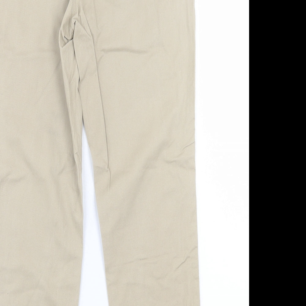 Womens UK Size 10 Papaya Regular Fit Straight Beige Jeans