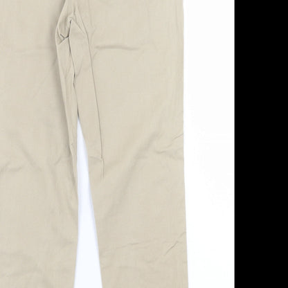 Womens UK Size 10 Papaya Regular Fit Straight Beige Jeans