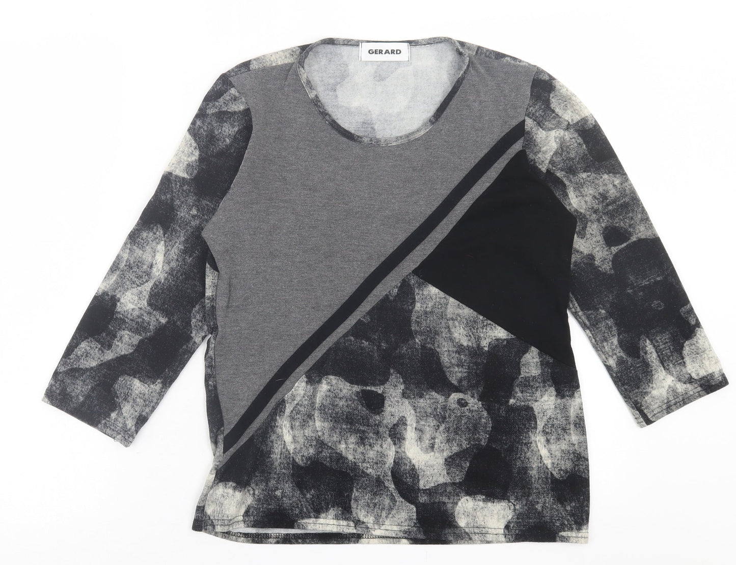 Womens UK Size 10 Gerard Grey Basic T-Shirt