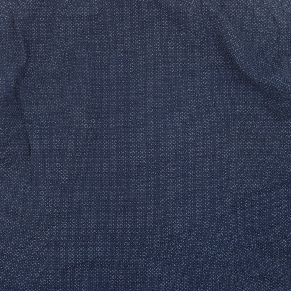 Mens UK Size L Montego Blue  Button-Up Long Sleeve Casual Shirt