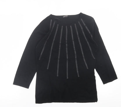 Womens UK Size S Casamia Black Pullover Jumper