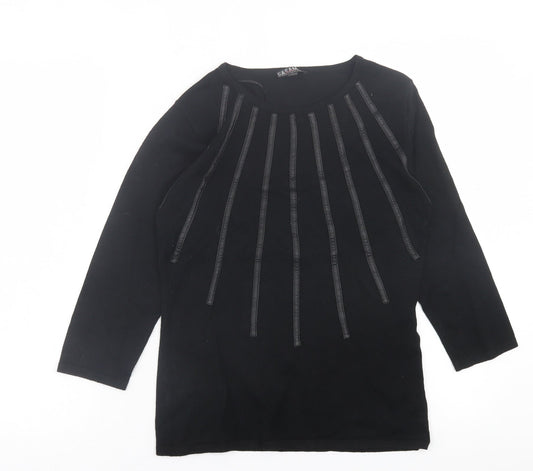 Womens UK Size S Casamia Black Pullover Jumper