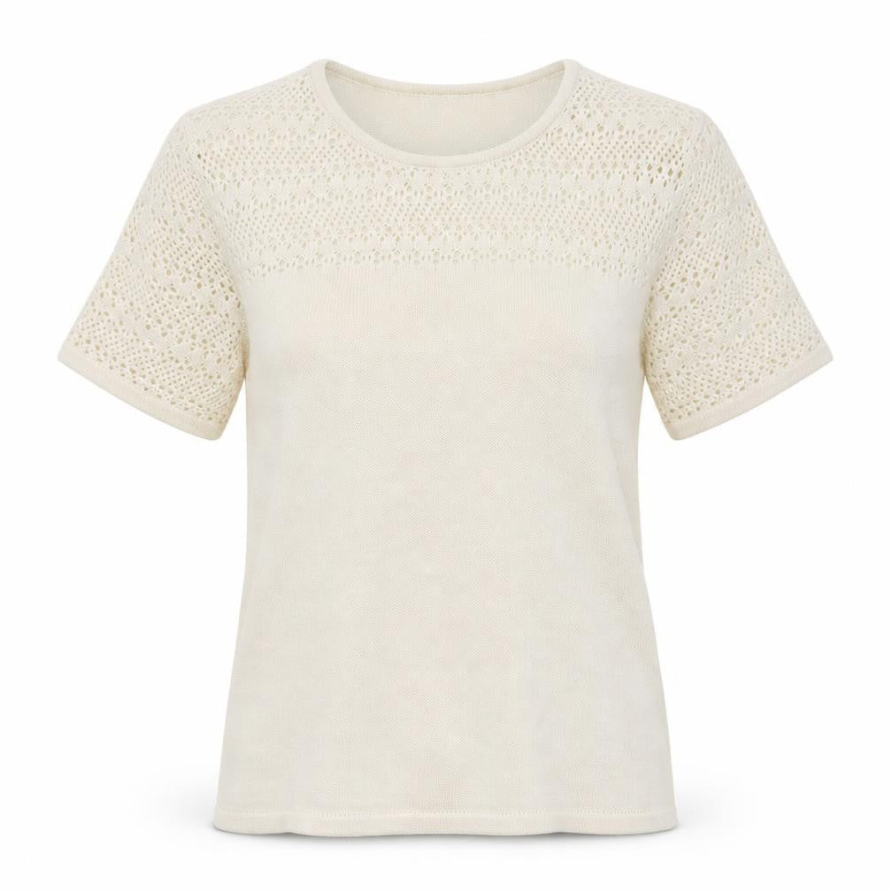 Womens UK Size M Damart White Henley Jumper